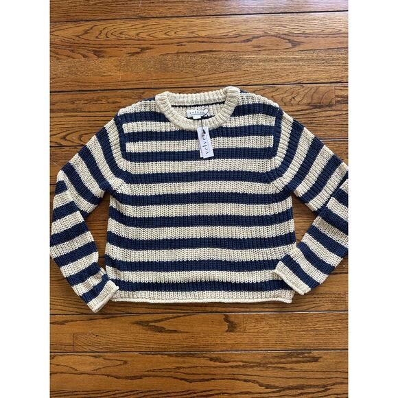 Velvet Maxine Sweater NWT Small Navy Ecru - Picture 6 of 7